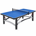 Blaue und schwarze Tischtennisplatte aus Stahl, klappbar, Maße 274 x 152,5 x 76 cm, für Tischtennis, von Erandilo