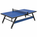 Blaue Tischtennisplatte von Erandilo mit MDF-Oberfläche und Stahlgestell, Maße 274 x 152,5 x 76 cm für Indoor-Spiele